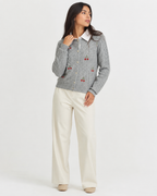 Relaxed Collared Knit Cardigan