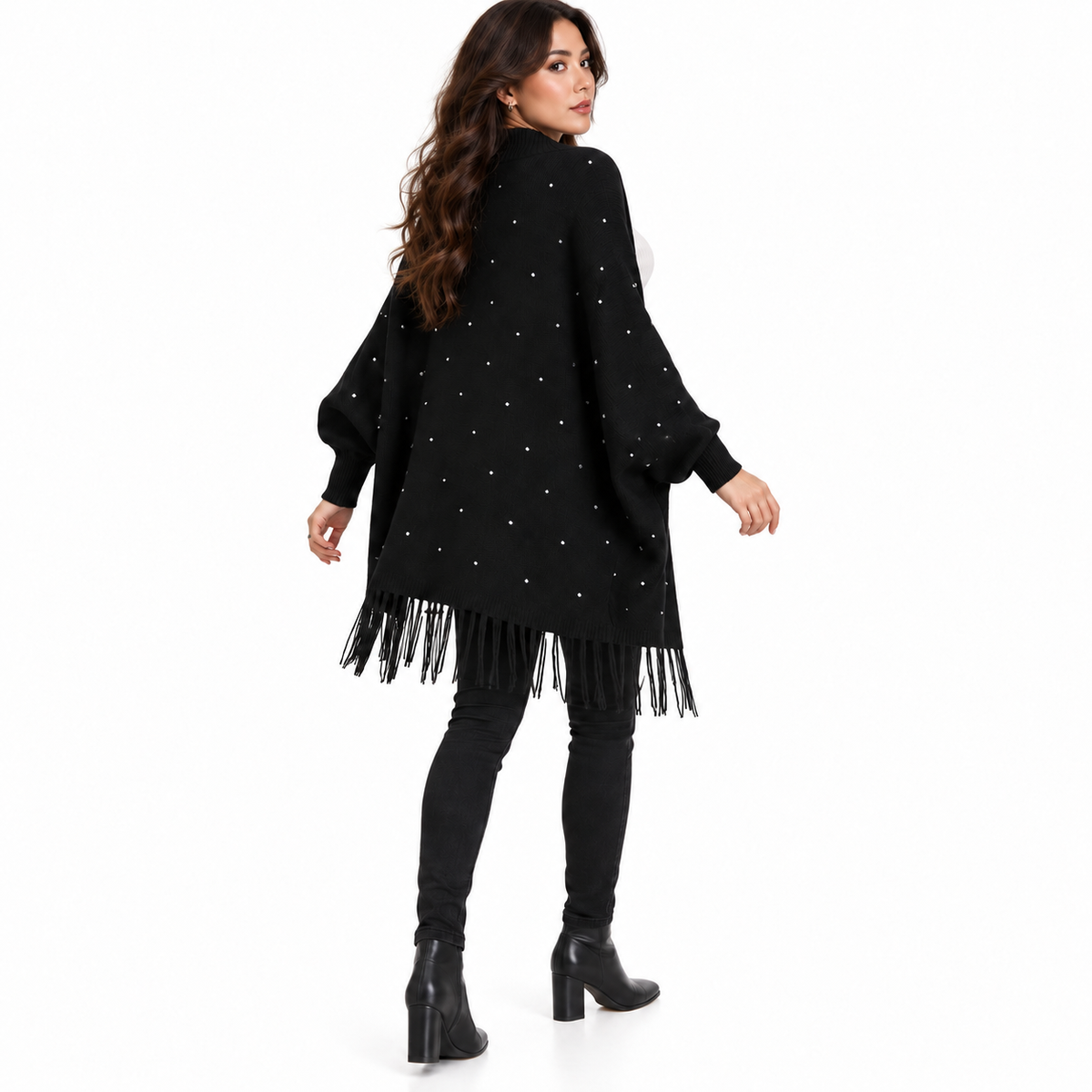 Embellished Tassel Cape