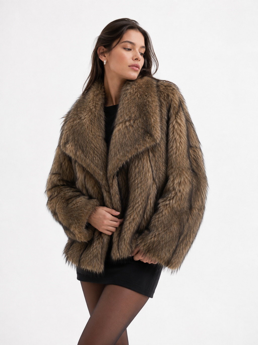 Plum Plush Longline Coat