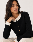 Embellished Round-Neck Cardigan
