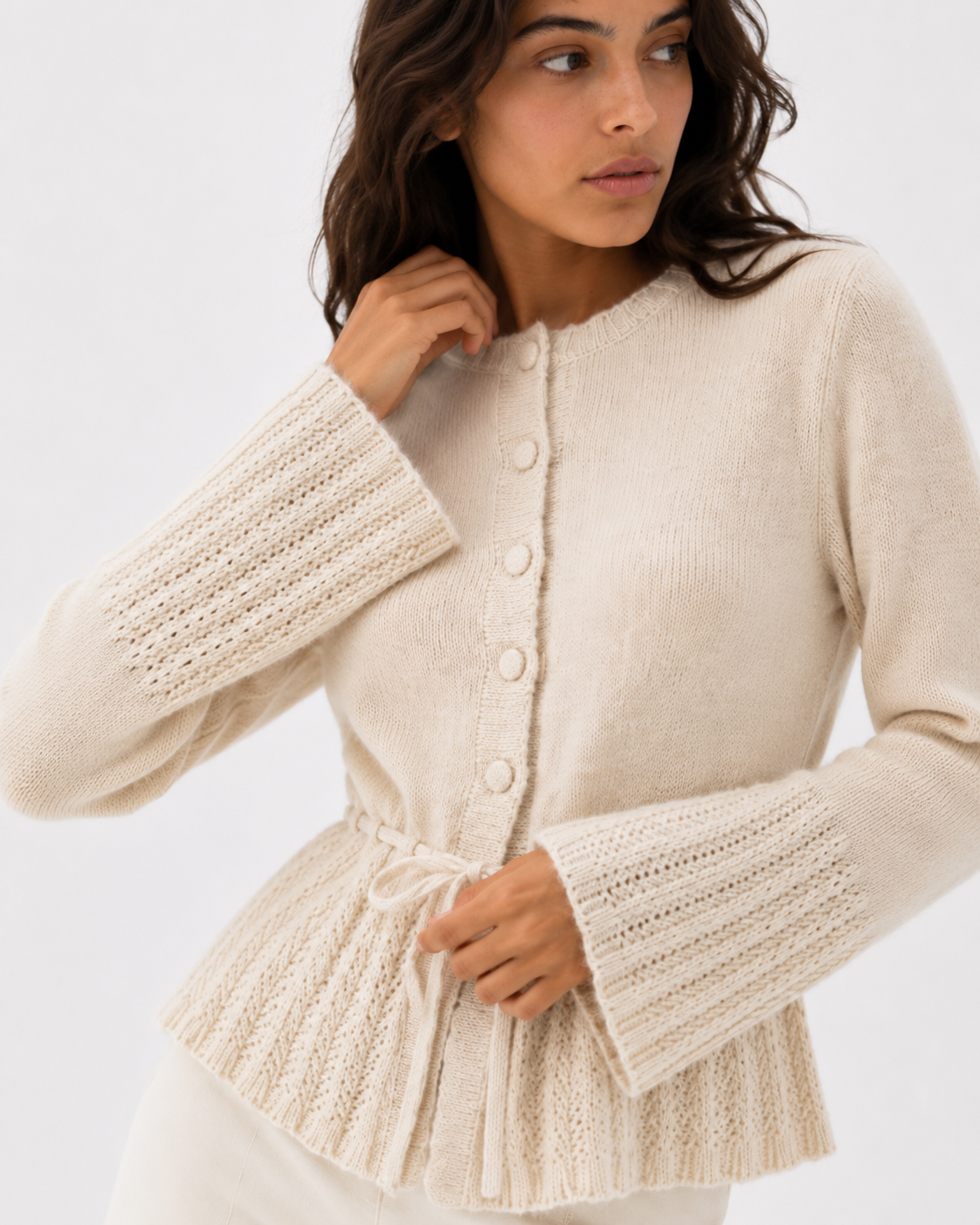 Drawstring Knit Jacket