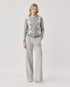 Argyle Crew-Neck Cardigan