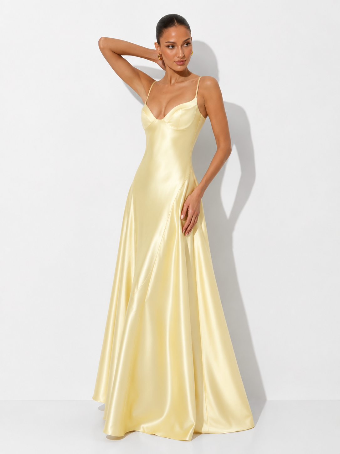 Bustier V-Neck Cami Maxi Dress