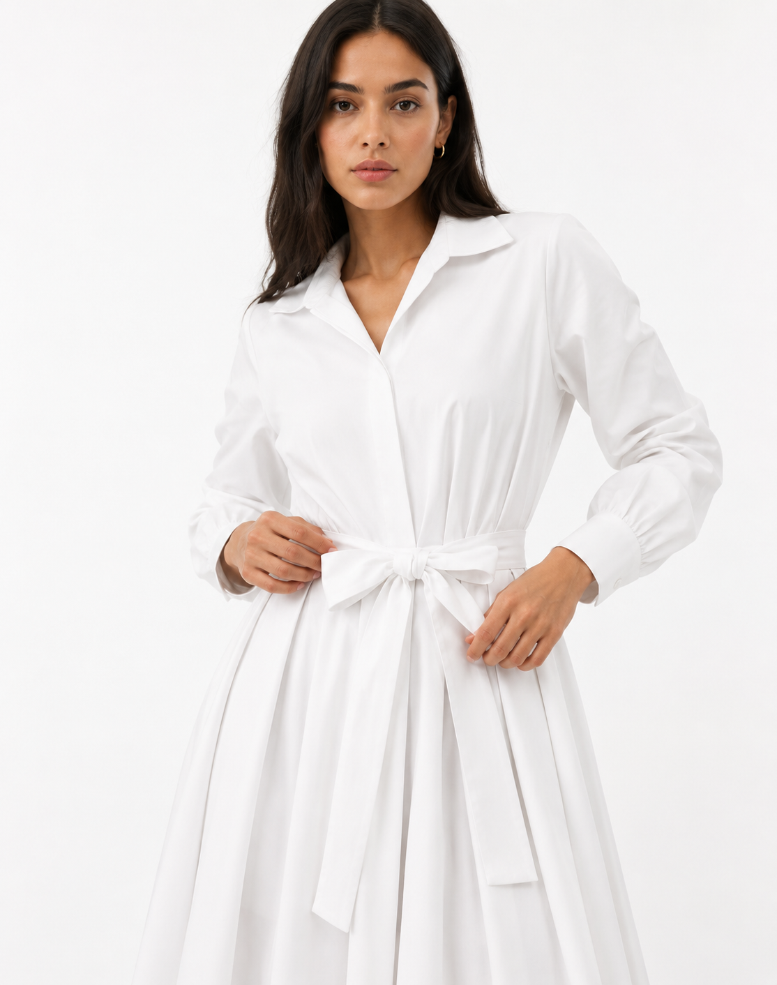 Collared V-Neck Maxi Dress