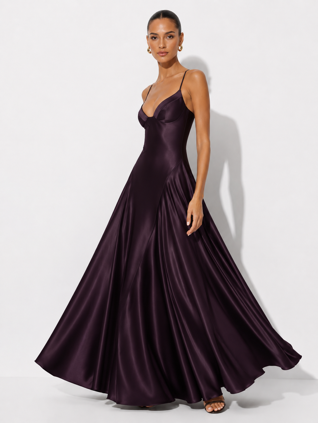 Bustier V-Neck Cami Maxi Dress
