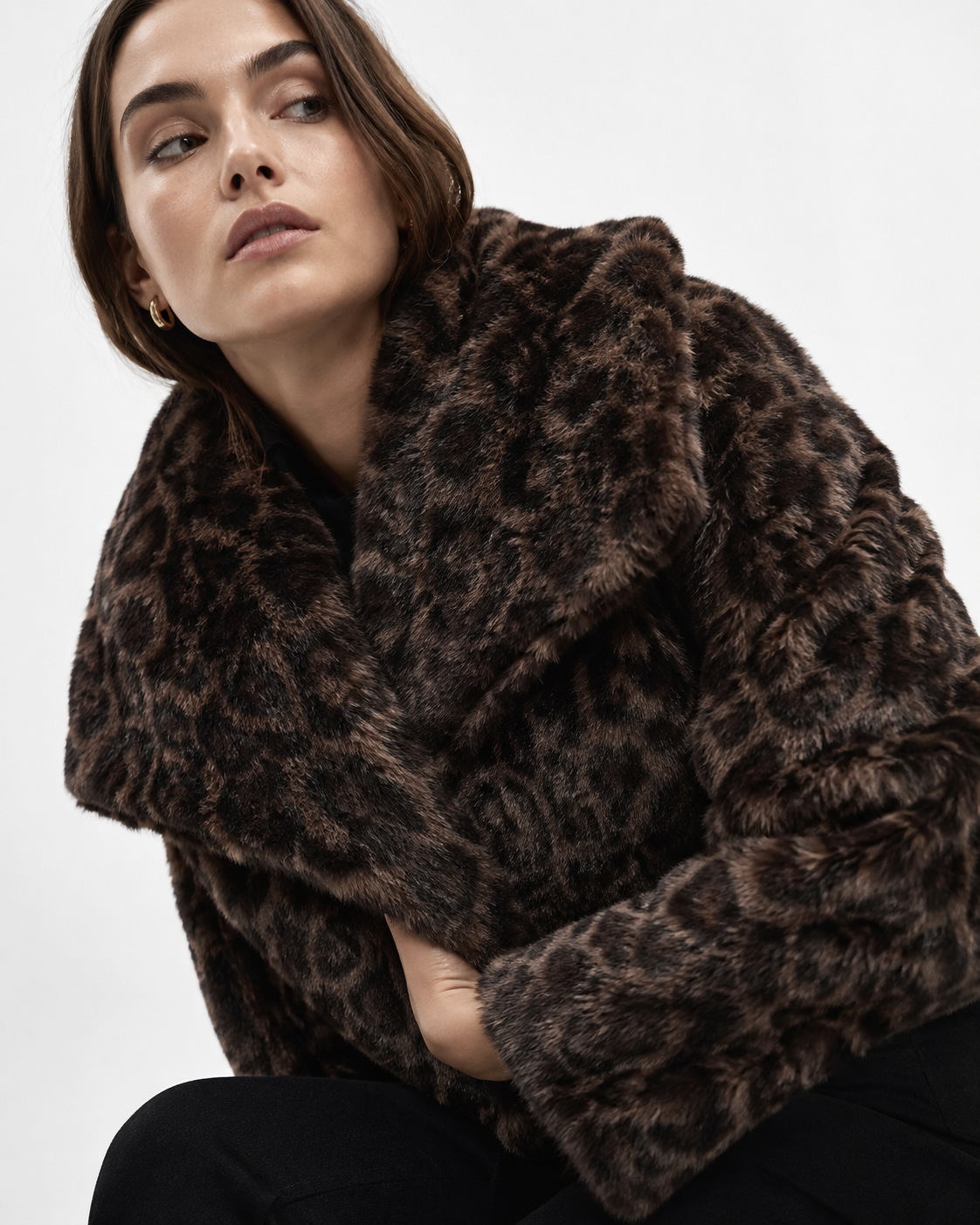 Plum Plush Longline Coat