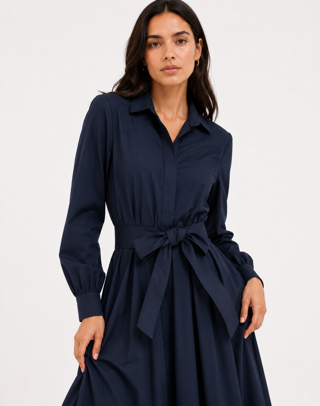 Collared V-Neck Maxi Dress