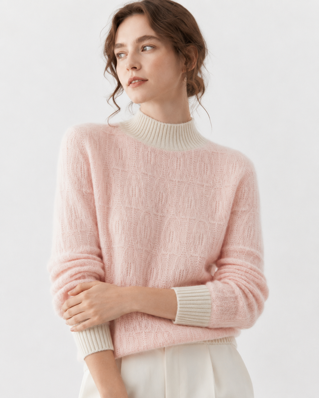 Brushed Mock-Neck Jumper