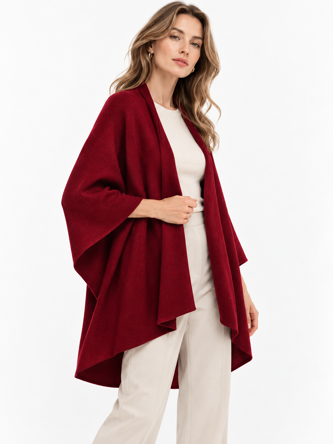 Batwing-Sleeve Cardigan