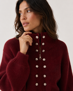 Zip-Front Collared Knit Jacket