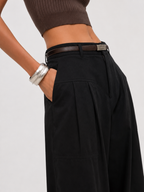 High-Waist Wide-Leg Tailored Trousers