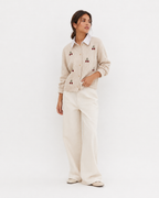 Relaxed Collared Knit Cardigan