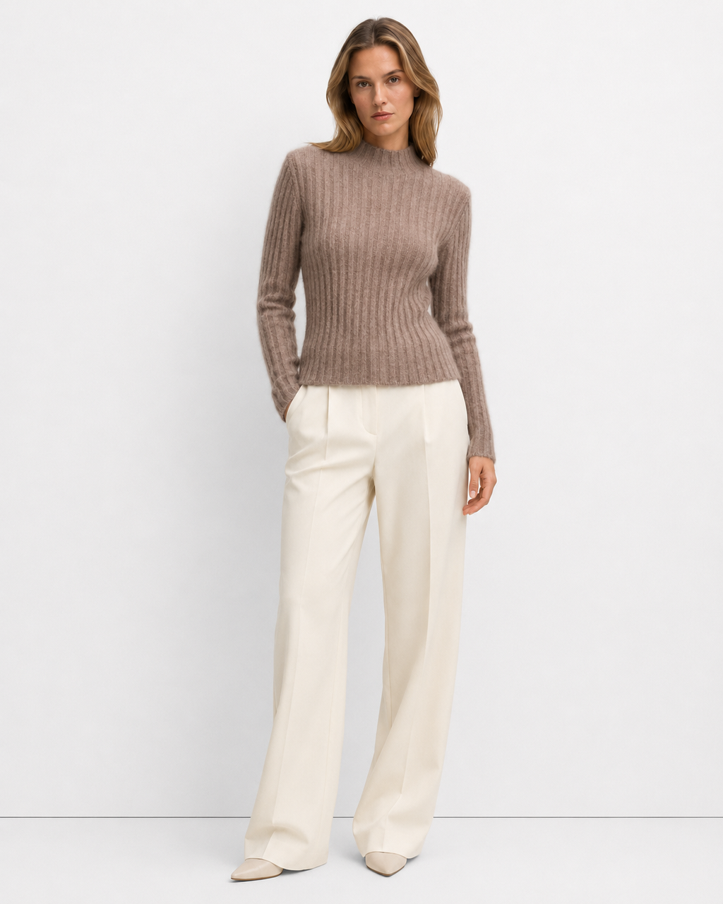 Half-High-Neck Knit Jumper
