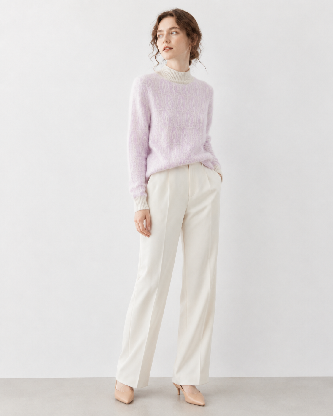 Brushed Mock-Neck Jumper
