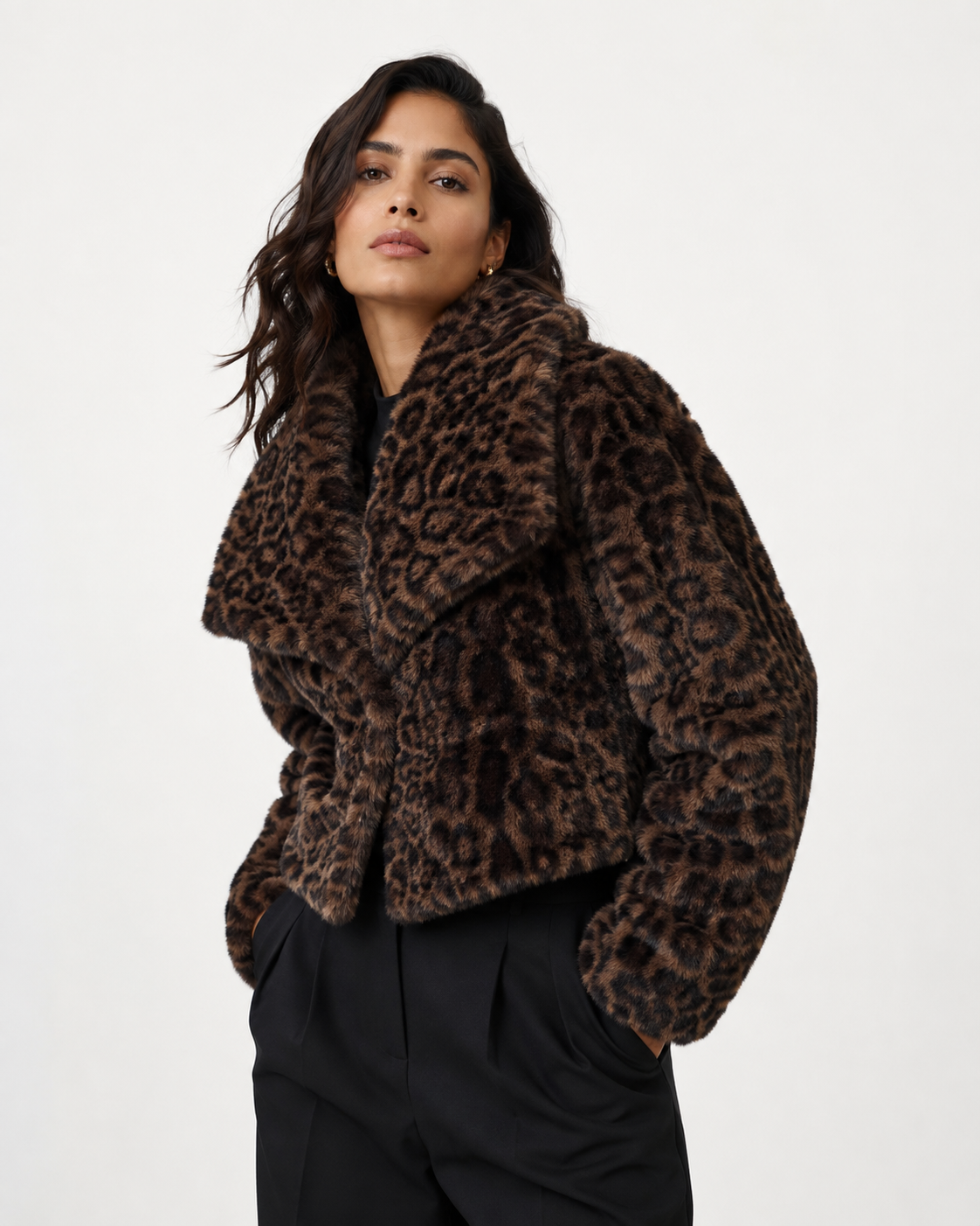 Plum Plush Longline Coat