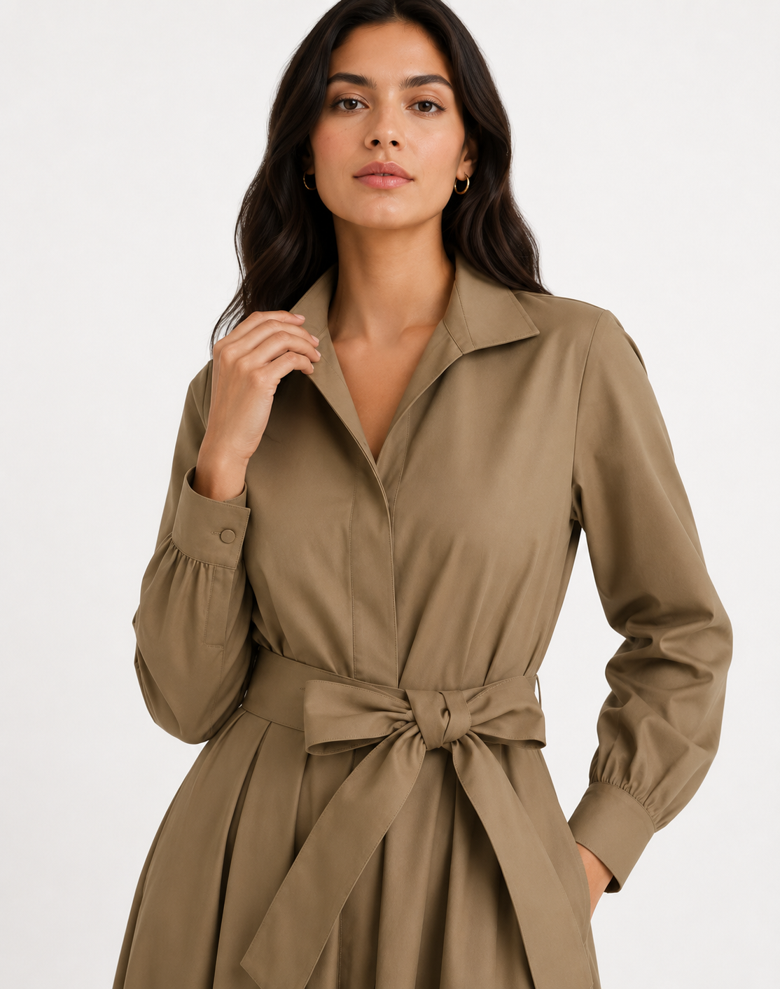 Collared V-Neck Maxi Dress