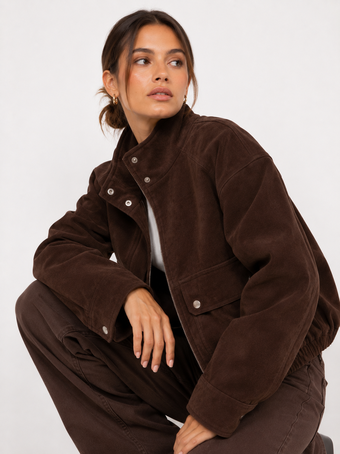 Pocket-Detail Zip Jacket