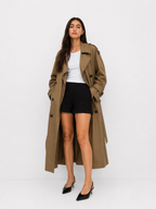 Belted Longline Trench Coat