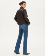 Cropped Leather-Effect Jacket