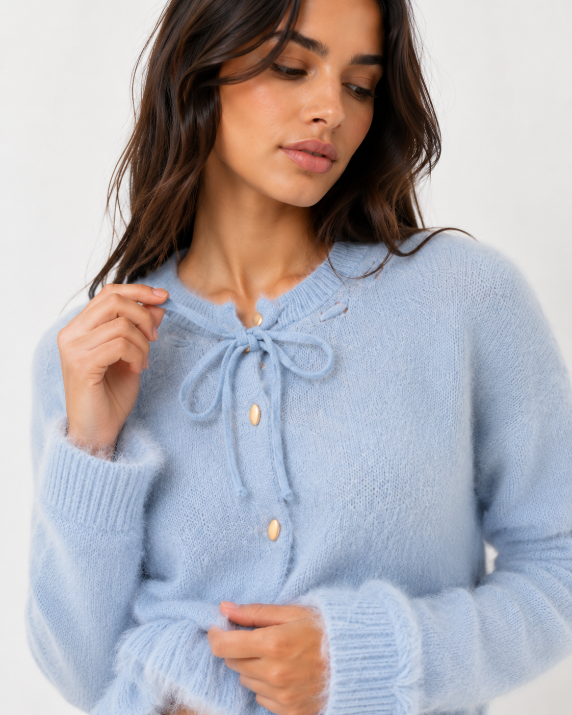 Bow-Tie Knit Cardigan