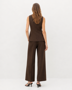 Asymmetric Waistcoat Two-Piece Set