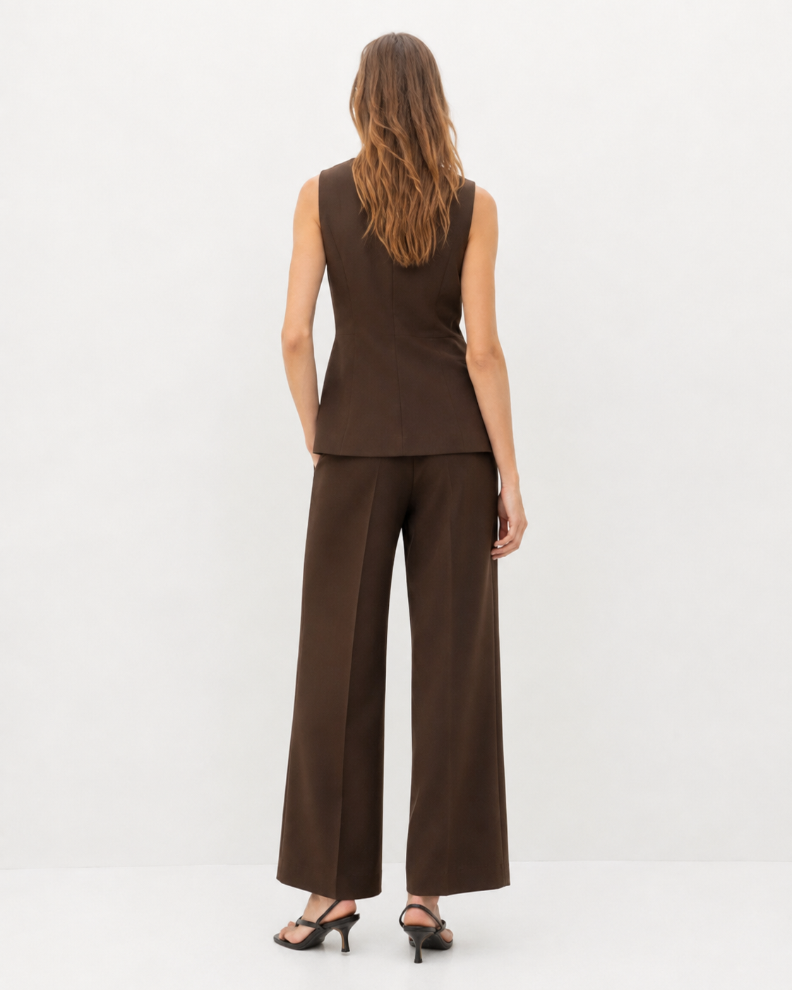 Asymmetric Waistcoat Two-Piece Set
