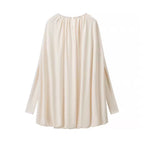 Draped Long-Sleeve Mini Dress