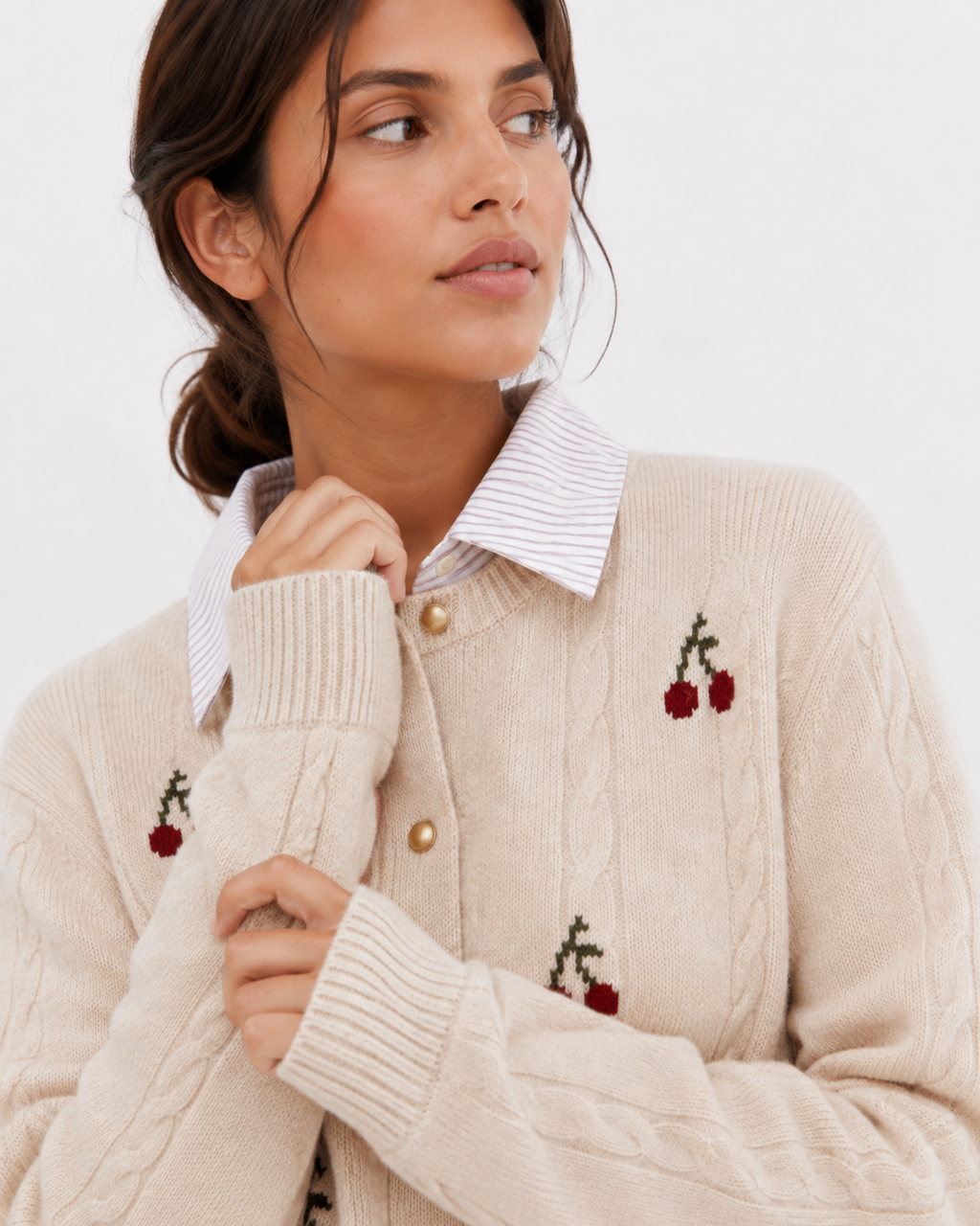 Relaxed Collared Knit Cardigan