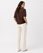 Short-Sleeve Fine-Knit Top