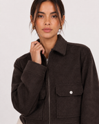 Collared Zip-Front Jacket