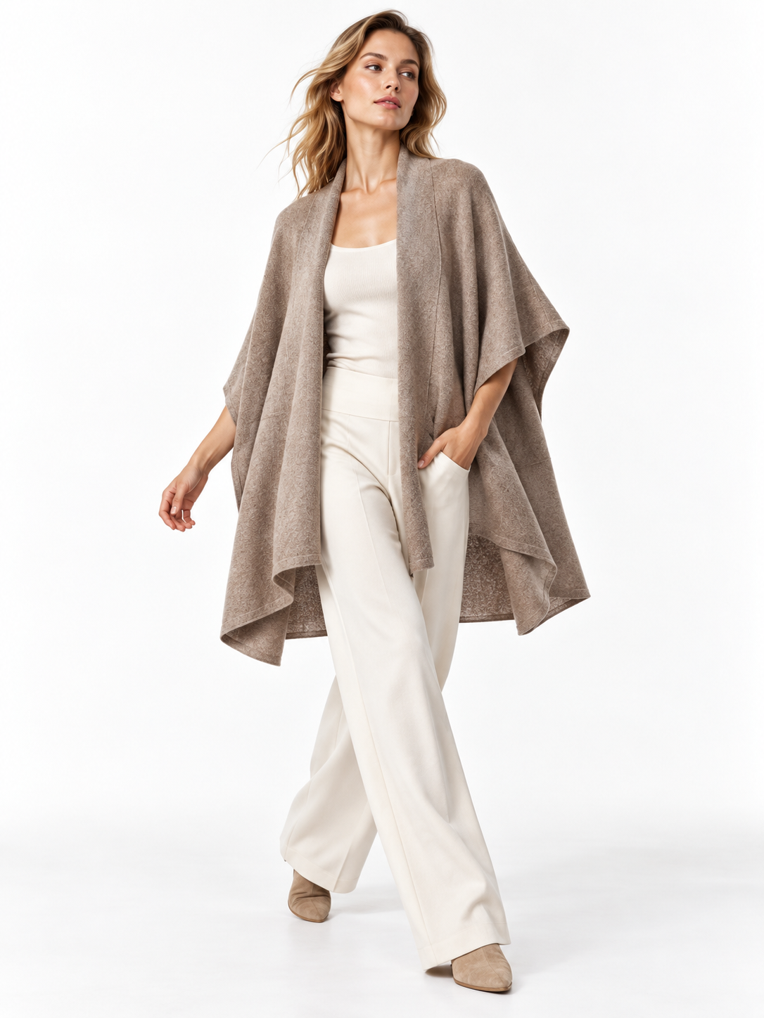 Batwing-Sleeve Cardigan