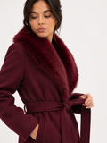 Belted Bordeaux Longline Coat