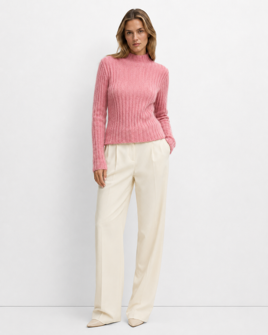 Half-High-Neck Knit Jumper