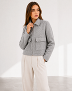 Collared Zip-Front Jacket