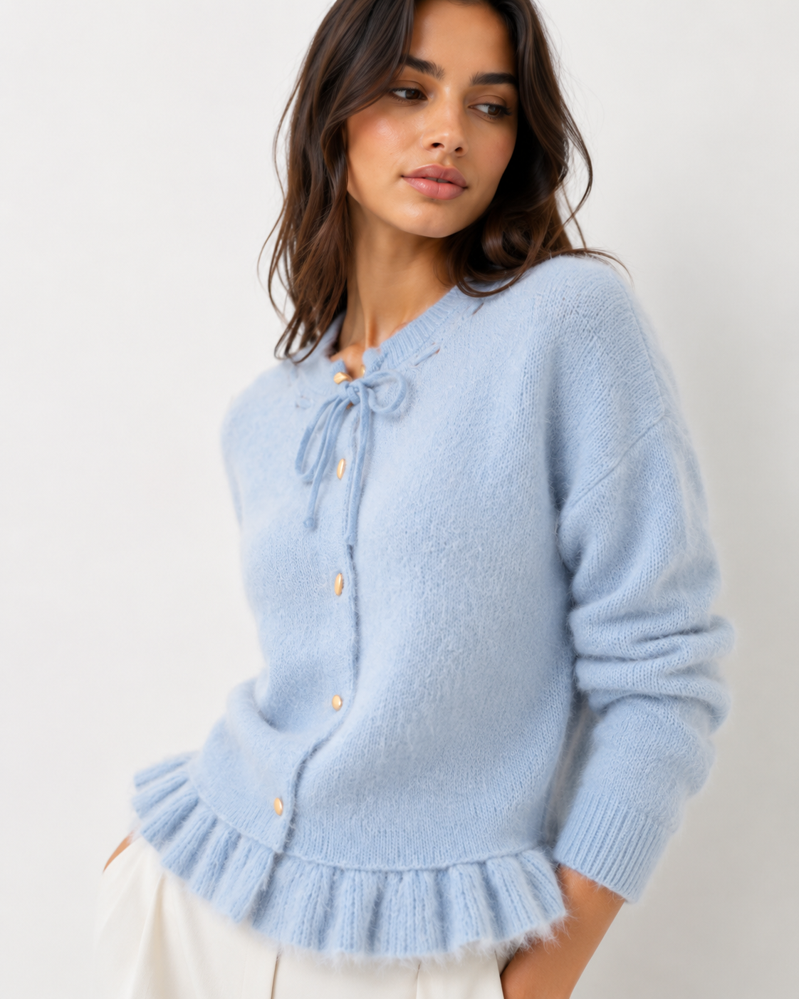 Bow-Tie Knit Cardigan