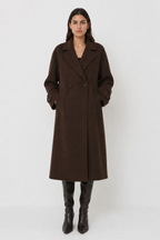 Notched-Lapel Double-Breasted Coat