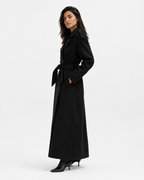 Belted Cape-Style Longline Coat