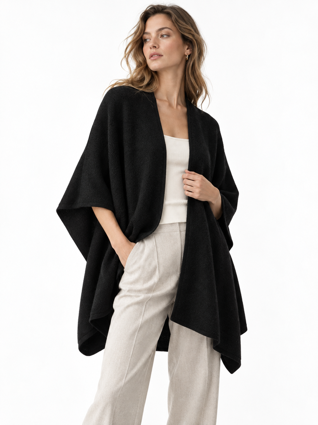 Batwing-Sleeve Cardigan