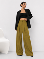 Relaxed High-Waist Wide-Leg Trousers