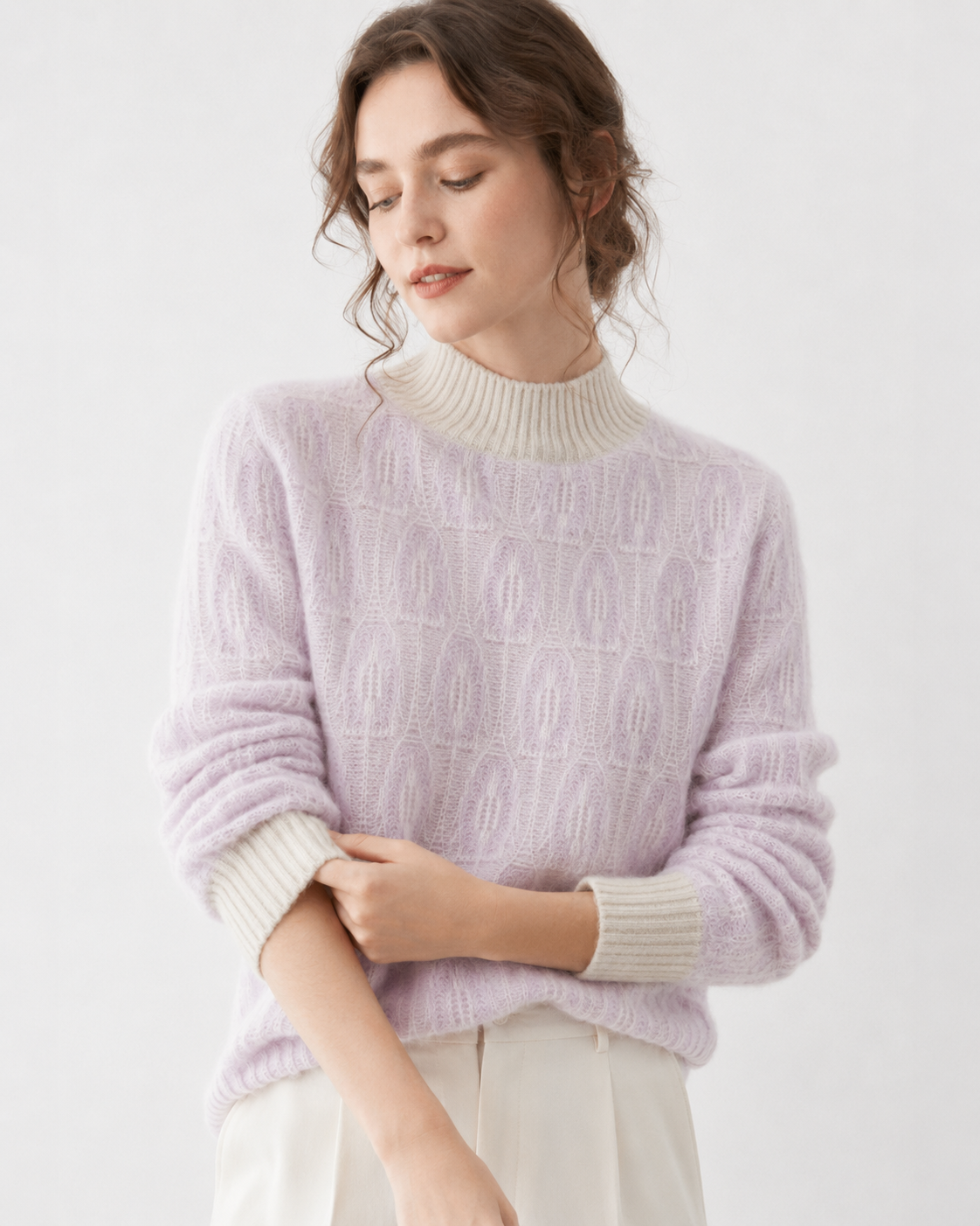 Brushed Mock-Neck Jumper