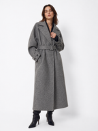 Extra-Long Belted Wrap Coat