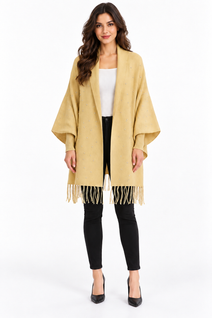 Embellished Tassel Cape
