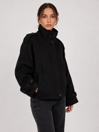 High-Collar Utility Jacket