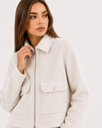 Collared Zip-Front Jacket