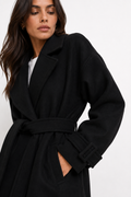 Extra-Long Belted Wrap Coat