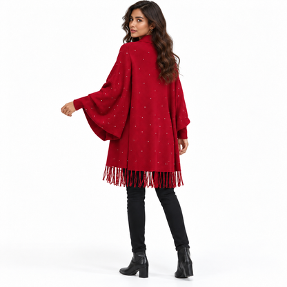 Embellished Tassel Cape