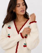 Openwork V-Neck Cardigan