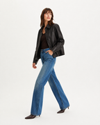 Cropped Leather-Effect Jacket