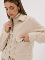 Collared Zip-Front Jacket