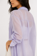 Sheer Organza Relaxed Shirt